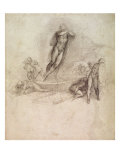 Study for an Ascension Giclee Print by Michelangelo Buonarroti 