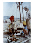 Indian Cavalrymen at Rest, 1917 reproduction procédé giclée par Francois Flameng