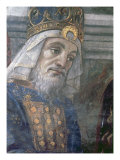 The Purification of Leper and the Temptation of Christ, in Sistine Chapel: Detail of Head of Priest Giclee Print by Sandro Botticelli