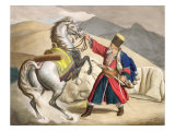 A Tartar with his Horse, engraved by the Thierry Brothers, 1825 Giclee Print by Louis Dupre
