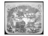 John Paul Jones, Commanding the Bonhomme Richard, Defeats Hms Serapis on 23rd September 1779 reproduction procédé giclée par Alonzo Chappel