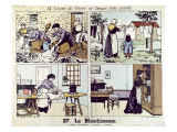 The Washerwoman, from '34 Lessons of Images without Words', early 20th century Giclée-Druck von Fernand Fau
