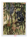 Mowgli and the Monkeys, Illustration from 'The Jungle Book' By Rudyard Kipling Giclee-trykk av Maurice de Becque