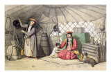 Kalmuk Women in their Tent Reproduction procédé giclée par Francois Fortune Antoine Ferogio