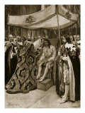 The Anointing of Charles I by George Abbot, Archbishop of Canterbury, at Westminster Abbey Reproduction procédé giclée par Amedee Forestier