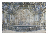 Theatre Stage Set Giclee Print by Giuseppe Bibiena