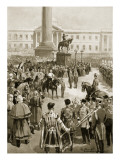 End of Crimean War Proclamation of Peace at Charing Cross, 'The Illustrated London News' Giclee Print by G. Amato