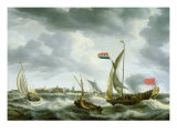 Ships at Sea Giclee Print by Bonaventura Peeters