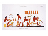 Leatherworkers from a Rare Record of Frescoes from Thebes, recorded 1819-1822 reproduction procédé giclée par Frederic Cailliaud