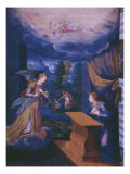 Fol.5V, Annunciation, from a Facsimile of the Breviary of King Philip Ii of Spain, 1569 Giclee Print by Julian Fuente del Saz