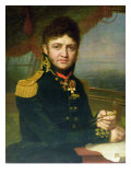 Portrait of Yuri F. Lisyansky, 1810 reproduction procédé giclée par Vladimir Lukich Borovikovsky