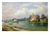 A View of Pope's House and Radnor House at Twickenham Giclee-trykk av Alexandre le Bihan