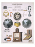 Magnetism, illustrations of Natural Philosophy, published in 'Popular Diagrams' by James Reynolds,  Giclee Print by John Emslie