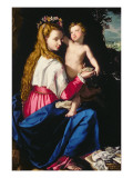 La Sainte Vierge et l'Enfant Reproduction procédé giclée par Alessandro Allori