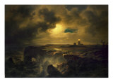 Helgoland in Moonlight, 1851 Giclee Print by Christian Ernst Bernhard Morgenstern