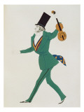 Costume Design for Paganini in 'The Enchanted Night' by Gabriele d'Annunzio Giclee Print by Leon Bakst
