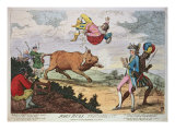 John Bull Triumphant, published by William Humphrey, 4th January 1780 reproduction procédé giclée par James Gillray