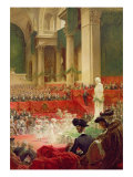 The Ceremony at the Pantheon to Celebrate the Centenary of the Birth of Victor Hugo Giclee Print by Theobald Chartran
