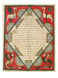 Grotesques, illustration from the Jewish Cervera Bible, 1299 Giclee Print by Joseph Asarfati