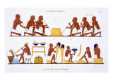 Metalworking, from a Rare Record of Frescoes from Thebes, recorded 1819-1822 reproduction procédé giclée par Frederic Cailliaud