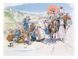 Lepers Outside the Walls of Jerusalem, 1892 Giclee Print by T. de Haener
