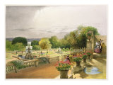 The Parterre, Harewood House near Leeds, pub. by Thomas McLean Giclee-trykk av E. Adveno Brooke The Parterre, Harewood House near Leeds, pub. by Thomas McLean Giclee-trykk av E. Adveno Brooke