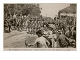 Surrender of Kroonstadt: Troops Marching Past Lord Roberts and Staff, from Sketch by Melton Prior Giclee Print by Samuel Begg