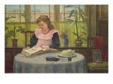 Reading Giclee-trykk av Elias Mollineaux Bancroft
