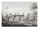 Port Jackson, New Holland: Aboriginal Burial Ceremony, from 'Voyage Autour du Monde' Giclee Print by Pierre Antoine Marchais