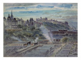 Edinburgh from Near St. Anthony's Chapel on the Northwest Shoulder of Arthur's Seat Giclee Print by John Gendall
