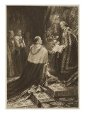 The Coronation Ceremony of 1902: the Position of King Edward VII at Taking of Oath Giclee-trykk av Samuel Begg The Coronation Ceremony of 1902: the Position of King Edward VII at Taking of Oath Giclee-trykk av Samuel Begg