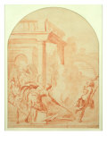 Alexander and Thais on their Drunken Rampage through Persepolis Lámina giclée por Vittorio Maria Bigari