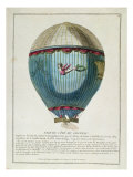 View of the Balloon used by Francois Pilatre de Rozier Giclee Print