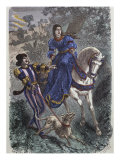 Hunting Costumes in 15th Century, Illustration Giclee Print by Gerlier 