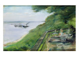 The Terrace at Jacob's Restaurant in Nienstedten-an-der-Elbe, 1902 Giclee Print by Max Liebermann