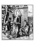 St. Iduberge Helping Lepers Giclee-trykk av Hans Burgkmair