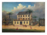 Chambers the Chemist Shop in Georgetown, Demerara, 3rd April 1826 Giclee-trykk av Joshua Bryant