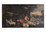 Moses and the Burning Bush reproduction procédé giclée par Jacopo Bassano