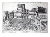 Benediction of the Pope in St.Peter's Square, C.1583 Giclee Print by Ambrogio Brambilla