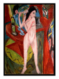 Nude Woman Combing Her Hair, 1913 reproduction procédé giclée par Ernst Ludwig Kirchner