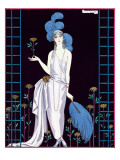 La Roseraie', Fashion Design for an Evening Dress by the House of Worth Giclee Print by Georges Barbier