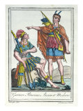 Ancient and Modern Peruvian Warriors, Illustration from 'Encyclopedie des Voyages' Giclee Print by Jacques Grasset de Saint-Sauveur
