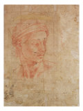 Study of a Head Gicléedruk van Michelangelo Buonarroti Study of a Head Gicléedruk van Michelangelo Buonarroti