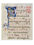 Page with Historiated Initial 'P' Depicting the Nativity, from a Gradual from the Monastery of San  Impressão giclée por Cimabue