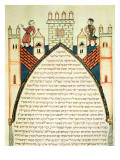 A Lookout Gives the Alarm, illustration from the Jewish Cervera Bible, 1299 Giclee Print by Joseph Asarfati