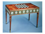 Sevres Games Table with Porcelain Plaques Inset, 1775 Giclee Print by Martin Carlin