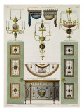 Designs for Curtain Cornices, Girandoles and Folding Doors, 1774 Giclee Print by Robert Adam