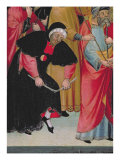 Jewish Barcelonians, detail from the Altarpiece of the Virgin and St. George, c.1390-1400 Giclee Print by Luis Borrassa