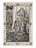At the door of one.. stood a lady, illustration from 'Stories of King Arthur and the Round Table' Giclee Print by Dora Curtis