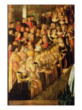 The Miracle of the Cross on San Lorenzo Bridge, detail of Caterina Cornaro Giclée-tryk af Gentile Bellini The Miracle of the Cross on San Lorenzo Bridge, detail of Caterina Cornaro Giclée-tryk af Gentile Bellini
